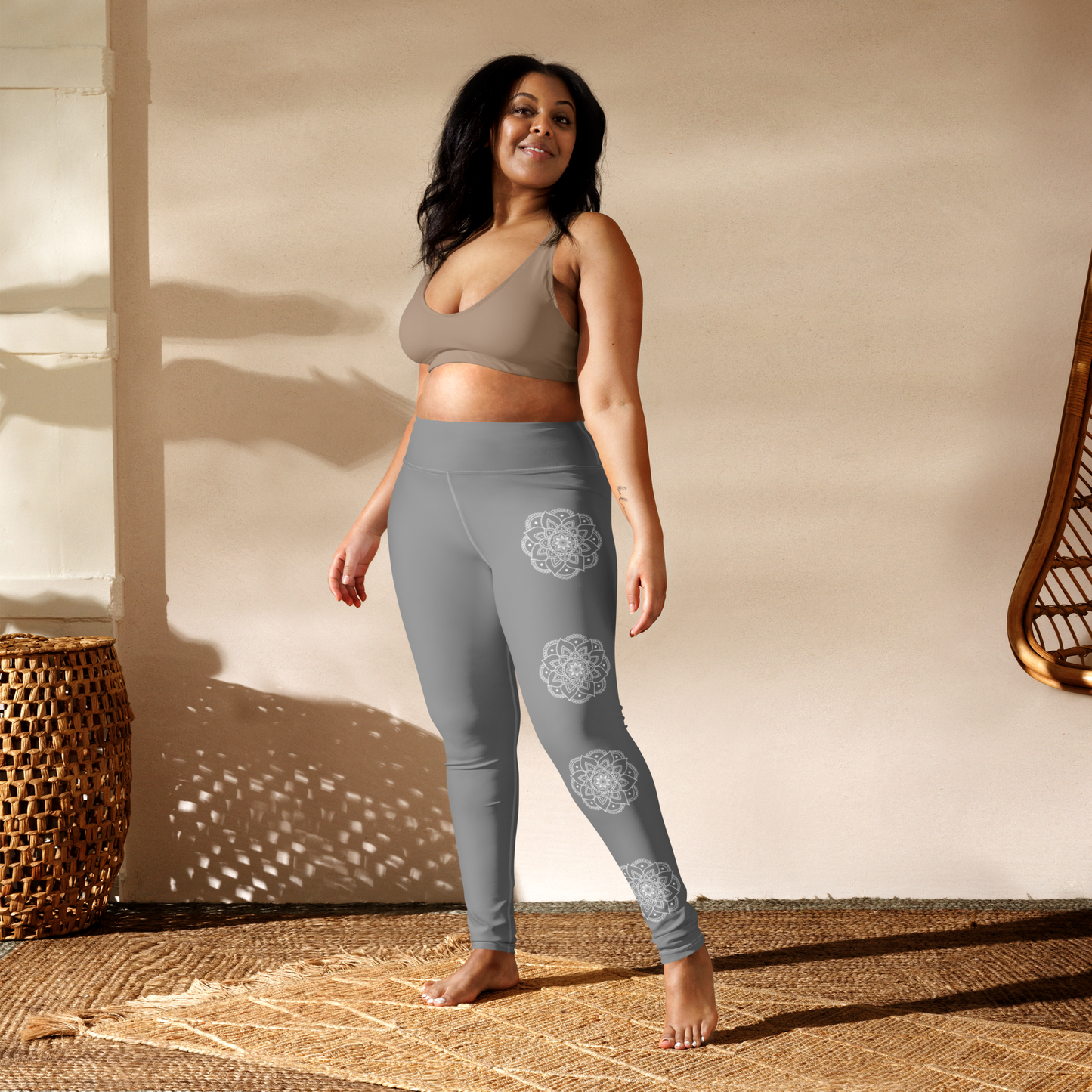 Grey Mandala Leggings – Vaallá Collection