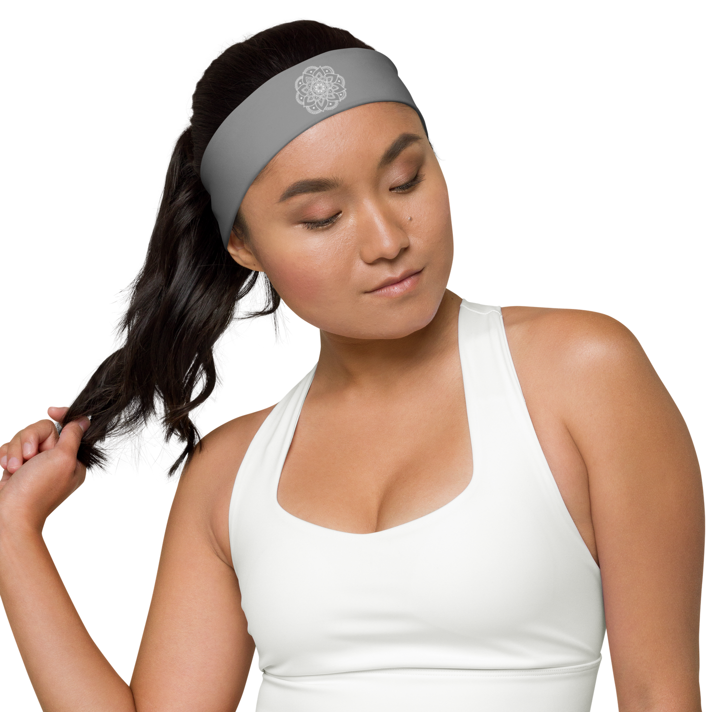 Grey Stone Mandala Headband