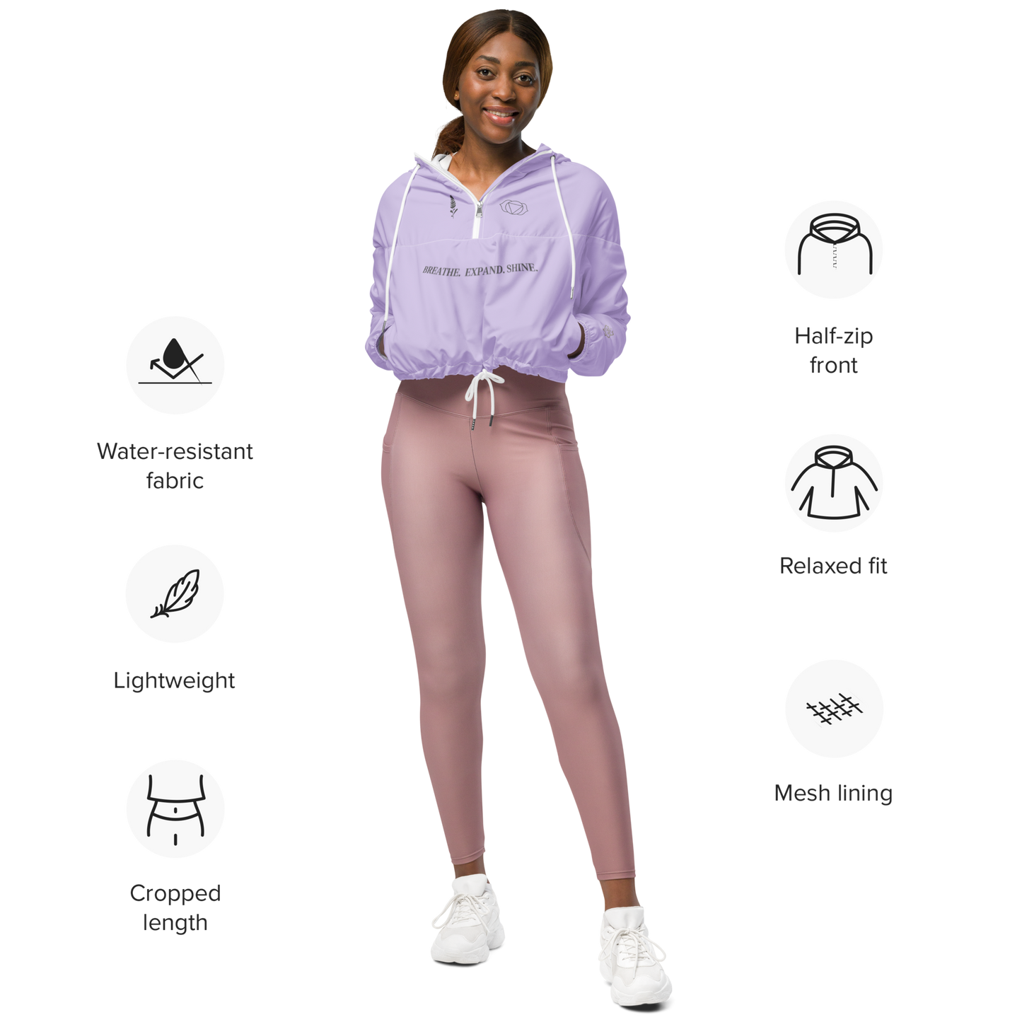 Lavender Shine Windbreaker – Vaallá Collection