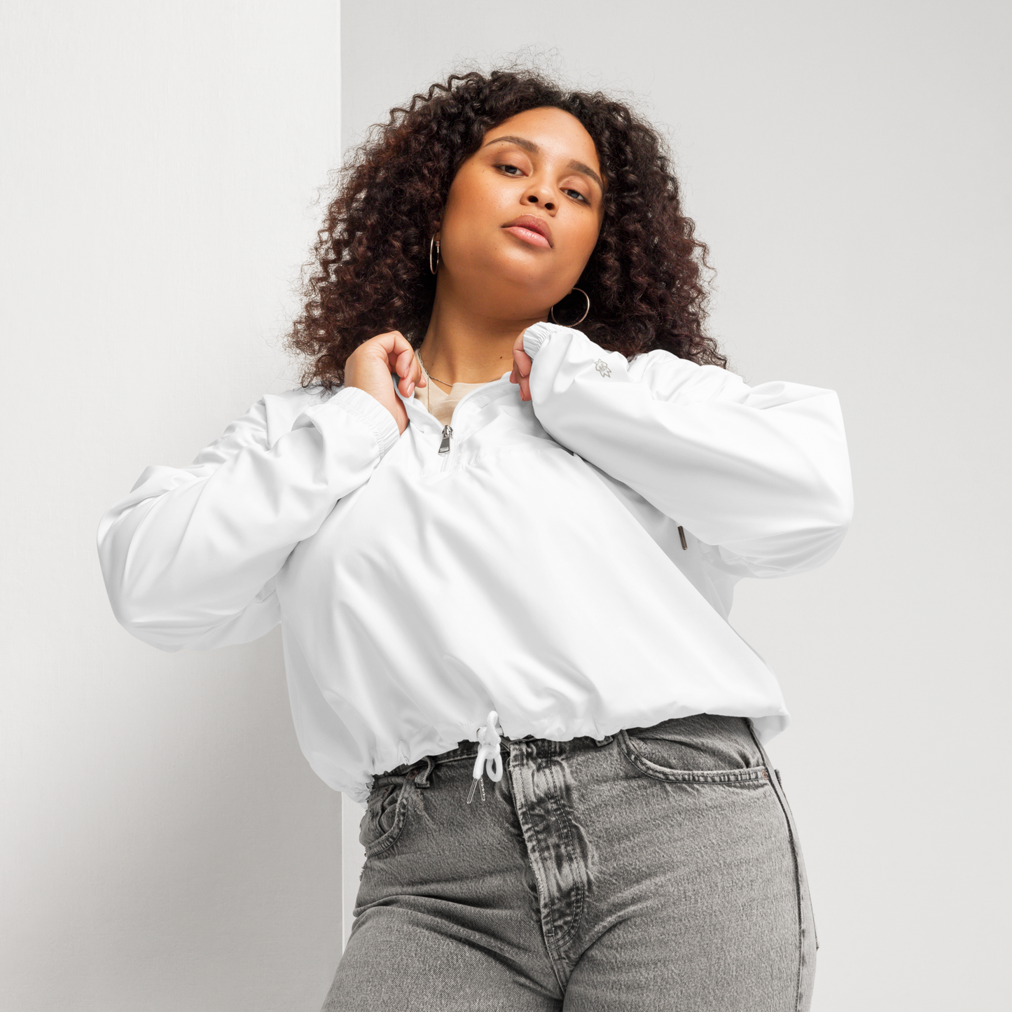 White Mandala Windbreaker – Vaallá Collection