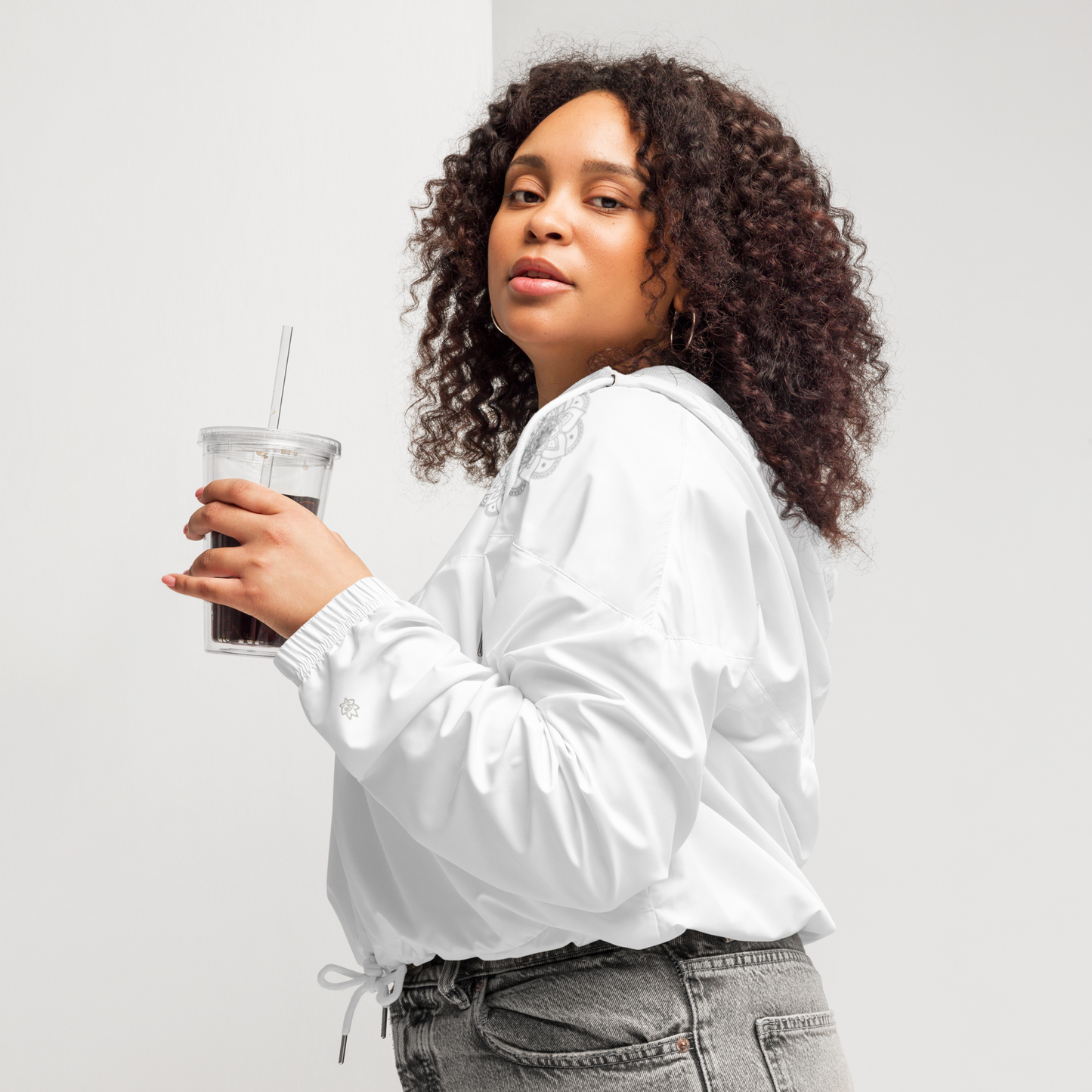 White Mandala Windbreaker – Vaallá Collection