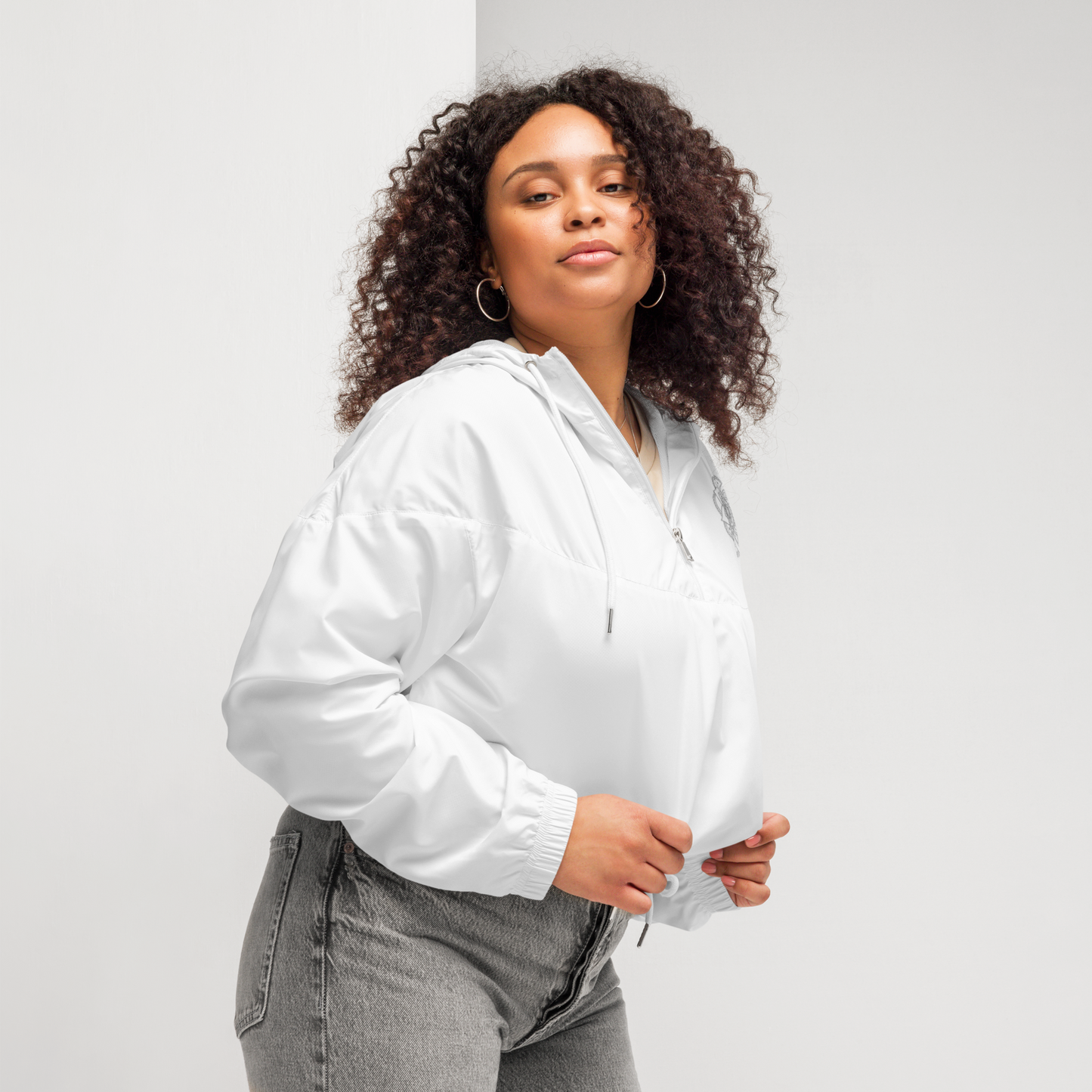 White Mandala Windbreaker – Vaallá Collection