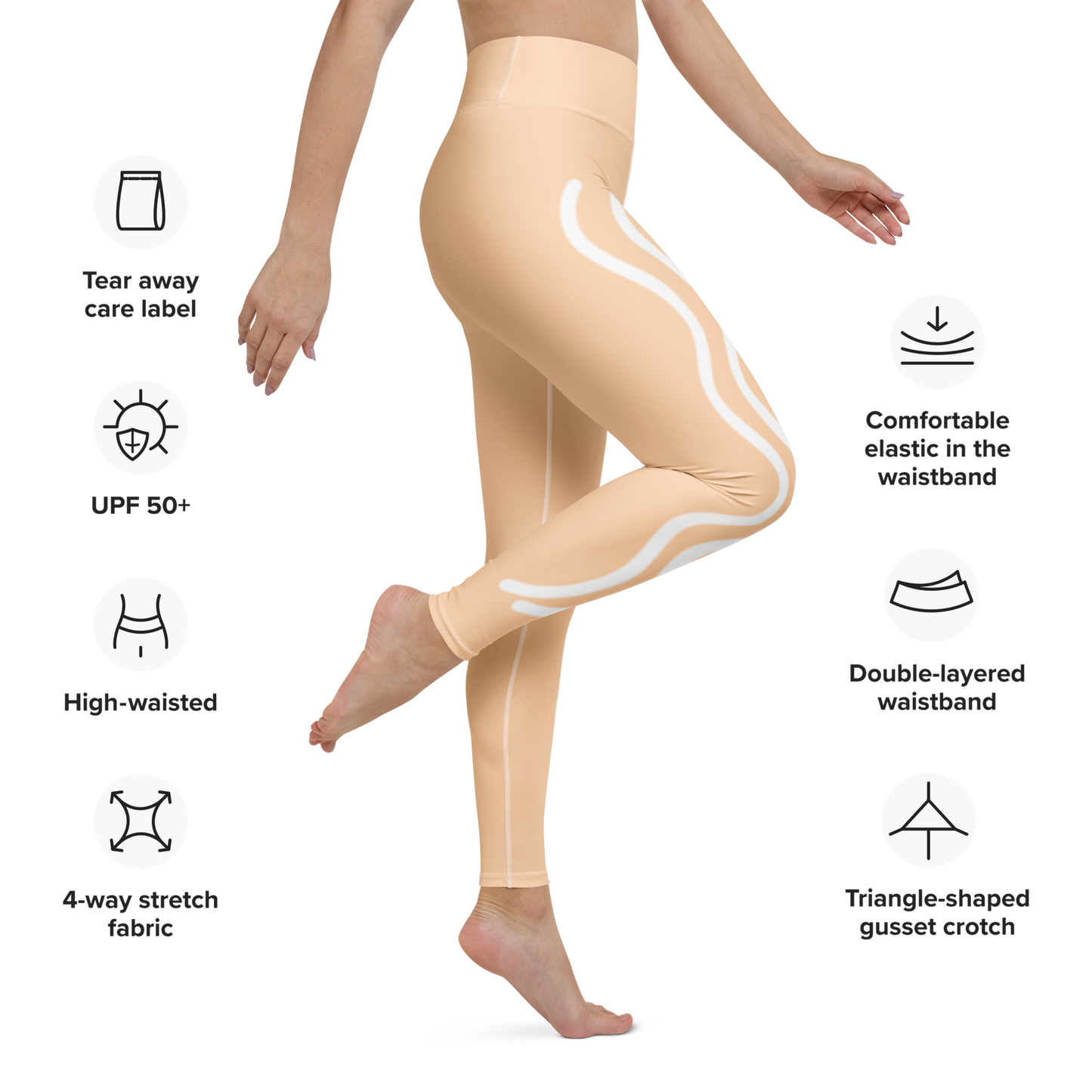 Beige Flow Leggings – Vaallá Collection
