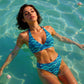 “Ocean Flow” High-Waisted Recycled Bikini Bottom by SoulFlex
