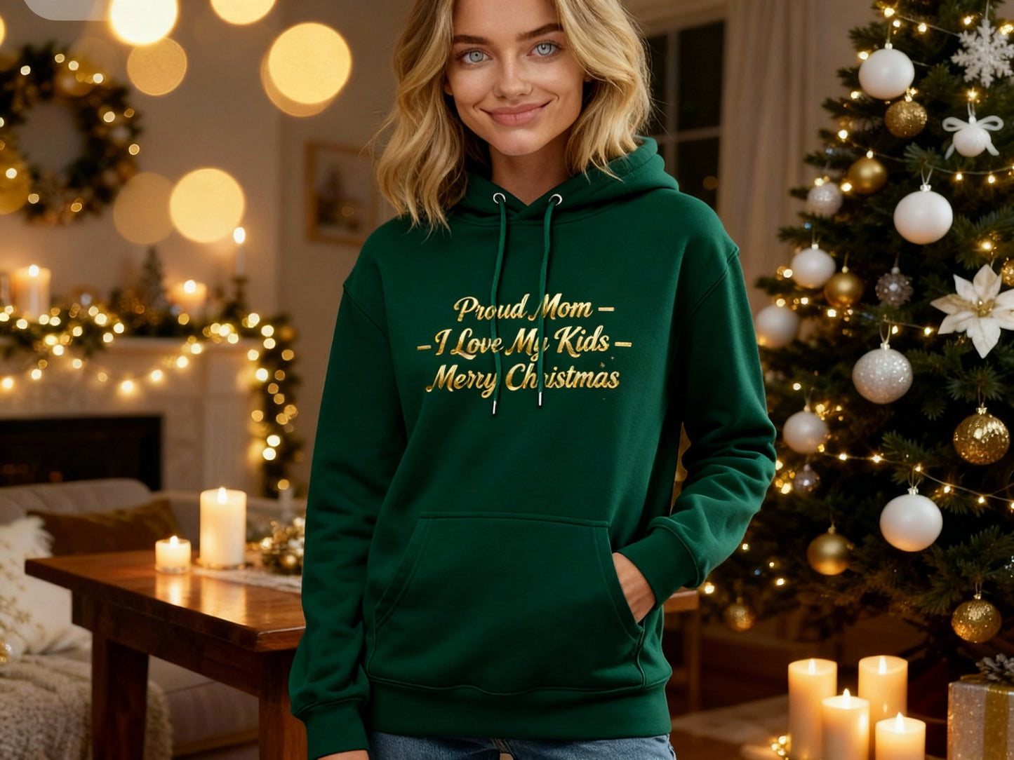 ✨ Proud Mom Christmas Love Hoodie